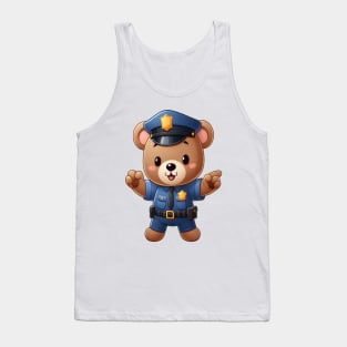 Cute Police Bear Kawaii Tank Top